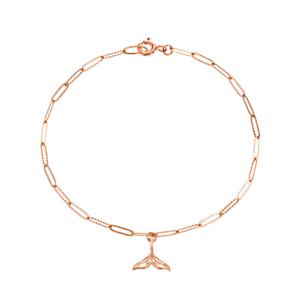 오팔하우스 14k 컷팅 클립 고래꼬리 참 팔찌 OPPB0128