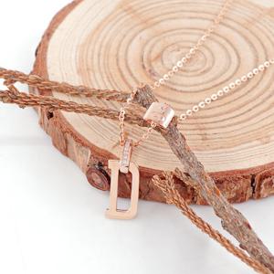 오팔하우스 14k 이니셜D 큐빅 목걸이 OPJJN11230