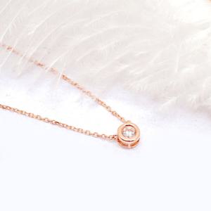 오팔하우스 14k 심플 1부다이아몬드 목걸이 OPPKN0140