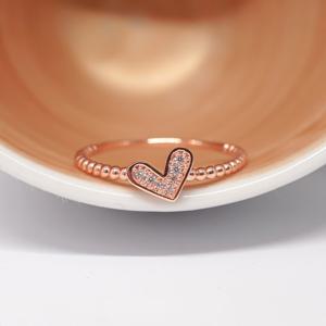 오팔하우스 14k 삐뚤이 하트 큐빅 반지 OPGDR132