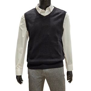 [바쏘]FW  블랙  데일리  케시미어 혼방 V 넥 니트조끼KBSZ2WV01B