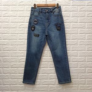 [지프](유니)  와펜장식  배기  데님팬츠  JQ3DPU731_BP