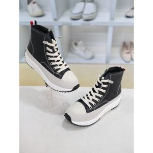 [코디엘루]소가죽 하이탑 캐주얼 여성 스니커즈 4cm CDSP500863