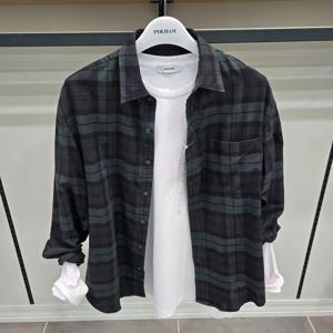 [폴햄]남성 더블 페이스 체크 셔츠PHF3WC1083B_YS