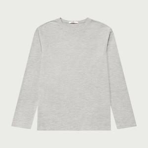 [행텐]백 브러쉬 텍스처드 롱 티셔츠_그레이055 (10540-031-805-