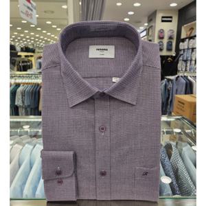 [레노마셔츠]투톤 지도리체크 일반핏 긴소매RPFSG1431PU_GN