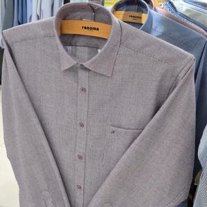 [레노마셔츠]일반핏/투톤 지도리 체크 긴소매 셔츠 RPFSG1431 PU