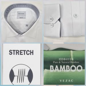 [예작]예작 슬림핏/뱀부소채/배색/솔리드/스트레치 YJEFBS154 WH