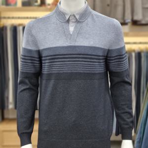 [크로커다일남성]레이어드 니트 카라티셔츠 PPKT335338_SH