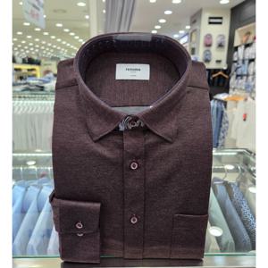 [레노마셔츠]솔리드 프린트 저지 일반핏 긴소매RPFSG1408WN_GN