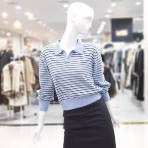 abfz sh06 스트라이프 카라 포근 니트 SLBHZ4W64K