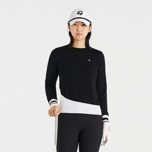 [테일러메이드] 여성 배색 라운드 니트 (TWSRO7224-199)