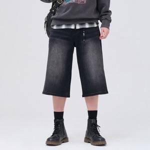 [체이스컬트](남여공용) EERU2331B03 블랙 버뮤다 외이드 데님_G