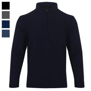 남자 간절기 소프트 반집업 긴팔 티셔츠 DH-TSA-402-블랙