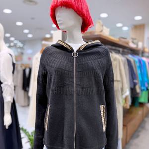 [베네통]배색 후드단 나그랑 니트집업(BAKC59461)_DG