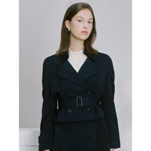 [샤틴]더블 숏 트렌치 코트/S253B701