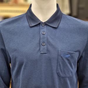 [크로커다일남성]면혼방 요꼬에리 카라티셔츠 CDAABTP3792382_SH