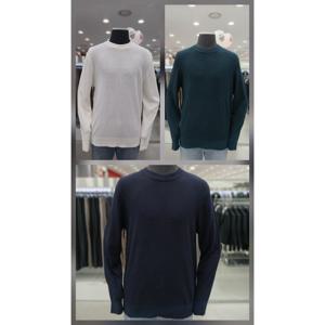 [앤드지]25F/W캐쥬얼 모혼방 짜임라운드 니트3종HZF4ER1104_GN