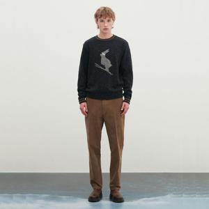 [인디안][광복점]중년 남성 그래픽 라운드 니트 MUOBR4W923156GL