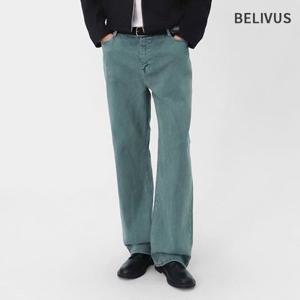 빌리버스 남자 피그먼트 투버튼 허리조절가능 와이드 팬츠 BHL111