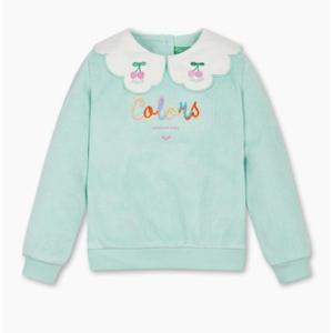 [베네통키즈]25FW-양면 골 벨로아 카라 맨투맨/QAMT18561