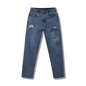 지프 여성 와펜 프린트 스트레이트 데님 팬츠 JP1DPF102ID