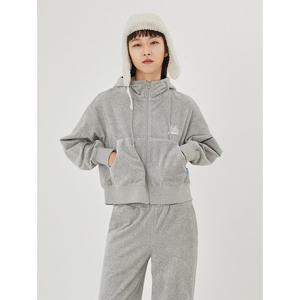 [유씨엘에이]공용 코듀로이 로고 자수 후디 집업 UZAGD8A