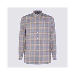 UNKNOWN BRAND AURALEE Shirts A25AS01WNLIGHT BLUE X BEIGE