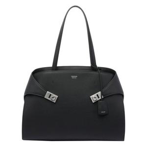 25 FW 페라가모 허그 Hug 네로 탑핸들 카프 숄더백 787660