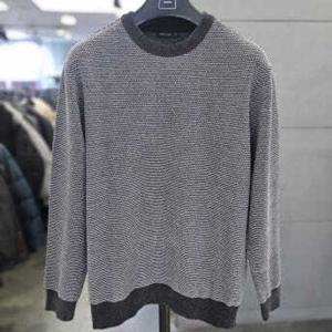 [바쏘]남자 그레이 와플 라운드 긴팔 니트 WSAFZ3WR13A