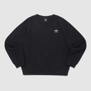 M 엄브로긴팔티 CQK UP423CFSN1-BLK 에센셜 기모 스몰로고 맨투맨 BLACK