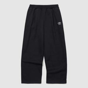 M 엄브로바지 CQK UP423CFPN3-BLK 에센셜 기모 와이드 스트레이트 팬츠 BLACK