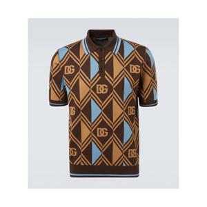 돌체앤가바나 DG 자카드 코튼 피케 폴로 셔츠 P01077034