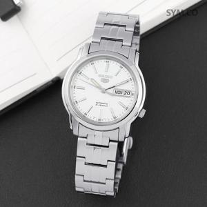 세이코5 SNKL75K1 오토매틱 데이데이트 아날로그 클래식 남자 메탈 시계 c