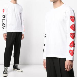 [해밀럭스]19SS 꼼데가르송 P1T262 빅하트 라운드넥 긴팔티셔츠