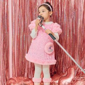 [프렌치캣(백)]PK 스팽클 벨벳 원피스 Q46DBO070