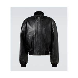 발렌시아가 레더 블루종 재킷 P01098425