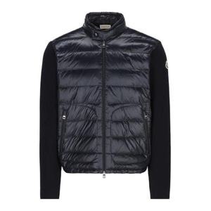 25 FW 몽클레어 집업 롱슬리브 후디드 패딩 자켓 블루 K10919B00016M1131