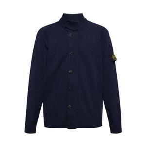 스톤아일랜드 와펜 집업 버튼 니트 가디건 네이비 7915547A3A0020