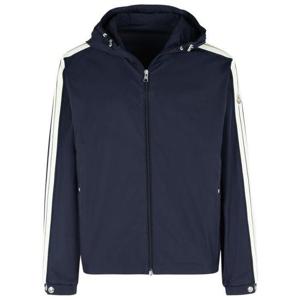 25 FW 몽클레어 지퍼업 와펜 로고 디테일 후드 자켓 네이비 K10911A0018759876