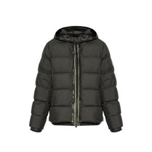 25 FW 몽클레어 집업 와펜 로고 후드 퍼퍼 자켓 블랙 J20911A0016554A81