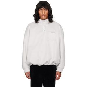 우영미 그레이 브러쉬드 스웨트셔츠 W243TS30 242704M202012