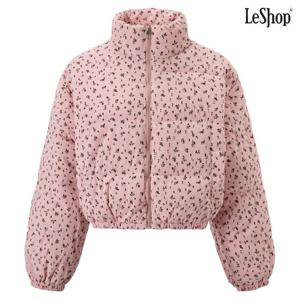 [르샵]플라워 패턴 하이넥 집업 패딩 점퍼 (DP4JJ001A)