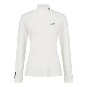 M 파리게이츠골프긴팔티 NQC 521D4TSA41_WH 여성 백 로고 베이직 하이넥 슬림 티셔츠