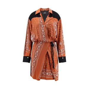 25 FW 핀코 포인티드 칼라 반다나 프린트 드레스 104665A2CKLZ3 TP444421443