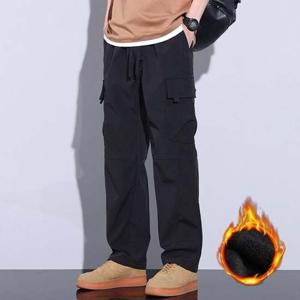 남성 캐주얼 윈터 기모 겨울 따뜻 밴딩 카고팬츠 IS-T