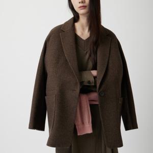 [주크] 울 블렌디드 드랍 숄더 싱글자켓 Z254MSF015