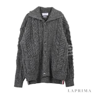 라프리마 톰브라운 사선 모크넥 울 가디건 MKC558AY1506-035