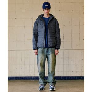 [지프]남여공용) 후드 경량 오리털 슬림 다운 다크그레이 자켓 점퍼 JQ4JPU421