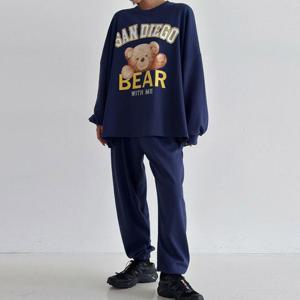 나야홍 / 빅사이즈 511 베어위드미추리닝세트 DPOV552